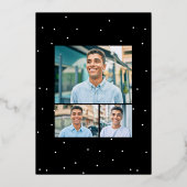 Invitation En Aluminium Célébration de diplôme confetti amusant (Verso)