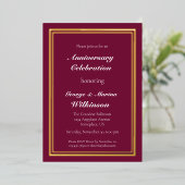 Invitation En Aluminium Célébration de l'anniversaire du mariage 50e anniv (Debout devant)
