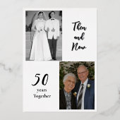 Invitation En Aluminium Célébration de l'anniversaire du mariage 50e anniv (Verso)