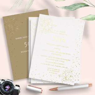 Invitation En Aluminium Célébration de luxe de 50 ans de mariage en vérita