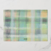 Invitation En Aluminium Célébration de trente ans pastel vert gris or (Verso)