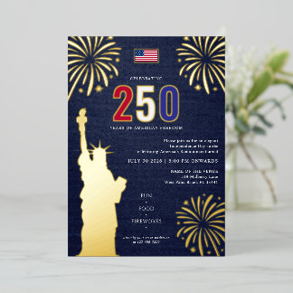 Invitation En Aluminium Célébration du 250e anniversaire de l'indépendance