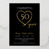 Invitation En Aluminium Célébration du 50ème anniversaire Photo (Recto)