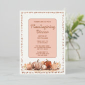 Invitation En Aluminium Célébration du dîner de Thanksgiving Citrouilles A (Debout devant)