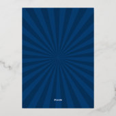 Invitation En Aluminium Célébrons le script bleu moderne Anniversaire (Verso)