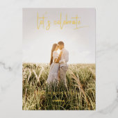 Invitation En Aluminium Célébrons l'élégant Dandelion Wish Photo (Recto)