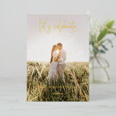 Invitation En Aluminium Célébrons l'élégant Dandelion Wish Photo (Debout devant)