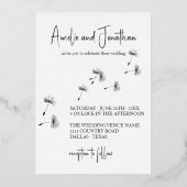 Invitation En Aluminium Célébrons l'élégant Dandelion Wish Photo (Verso)