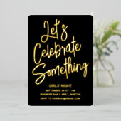 Invitation En Aluminium Célébrons quelque chose sous aluminium (Debout devant)