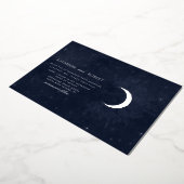 Invitation En Aluminium céleste minuit bleu argent étoiles Mariage (Rotation)