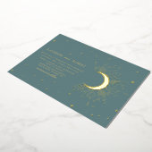 Invitation En Aluminium céleste minuit sage or étoiles Mariage (Rotation)