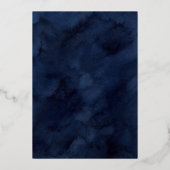 Invitation En Aluminium Céleste nuit Ciel Soirée Mariage Bleu & Or (Verso)