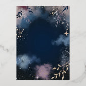 Invitation En Aluminium Celestial Magic Moon & Stars Wedding (Verso)