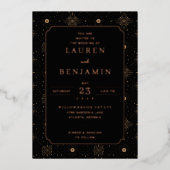 Invitation En Aluminium Celestial Romance Wedding (Recto)