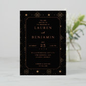 Invitation En Aluminium Celestial Romance Wedding (Debout devant)