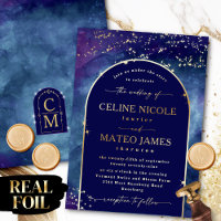 Celine • Élégant ciel nocturne Arche Mariage Or Ré