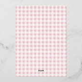 Invitation En Aluminium Cerise sur le Baby shower supérieur (Verso)