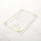 Invitation En Aluminium Certificat d'authenticité d'huile d'or victorienne (Rotation)