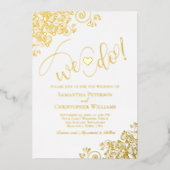 Invitation En Aluminium C'Est Ce Que Nous Faisons ! Script moderne et Mari (Recto)