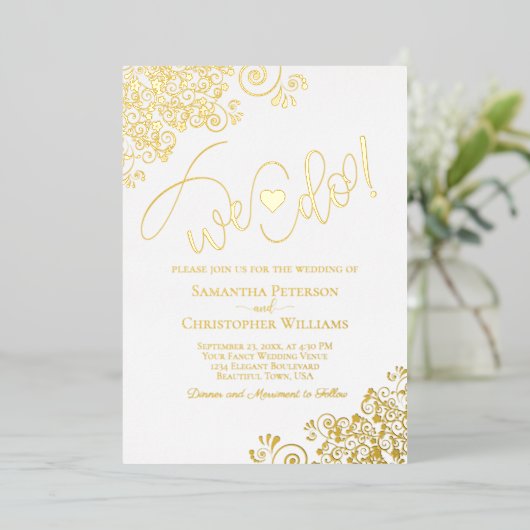 Invitation En Aluminium C'Est Ce Que Nous Faisons ! Script moderne et Mari (Debout devant)