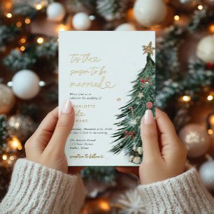 Invitation En Aluminium C'est la saison pour se marier Noël Mariage