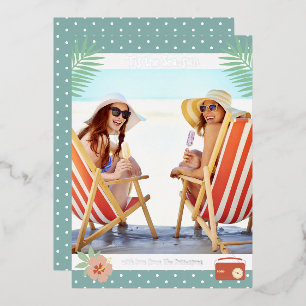 Invitation En Aluminium C'est le Sea-sun Tropical Beach Summer Noël