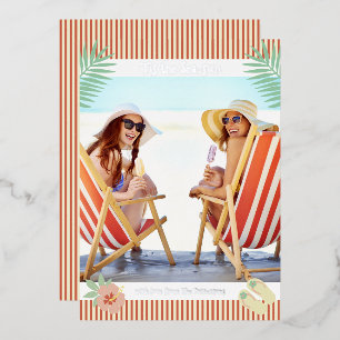 Invitation En Aluminium C'est le Sea-sun Tropical Beach Summer Noël