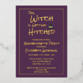 Invitation En Aluminium Cette Sorcière Se Fait Bachelorette Fête (Recto)