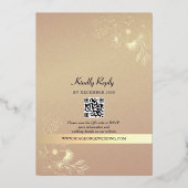 Invitation En Aluminium Chaîne Lights Gold Purple Code QR Mariage (Verso)