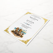 Invitation En Aluminium Chaise de plage Simplistic mariage (Rotation)