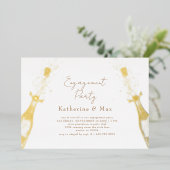 Invitation En Aluminium Champagne (Debout devant)