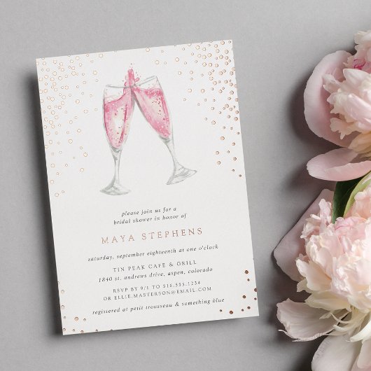 Invitation En Aluminium Champagne rose | FÊTE DES MARIÉES