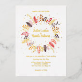 Invitation En Aluminium Champignons sauvages Fleurs Fleurs Fleurs Folin Fo (Recto)