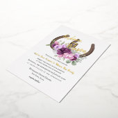 Invitation En Aluminium Chandails et Mariage floral pourpre (Rotation)