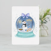 Invitation En Aluminium Chanukah Snow Globe (Debout devant)