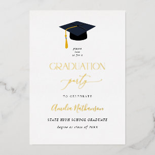 Invitation En Aluminium Chapeau de remise de diplôme Fête de remise de dip