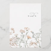 Invitation En Aluminium Charme élégant Argent Foil violet Jardin Mariage (Verso)