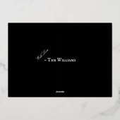 Invitation En Aluminium Chat noir "Happy Halloween" Design de typographie (Verso)