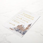 Invitation En Aluminium Château Manoir Anglais Vieux église Cathédrale Mar (Rotation)