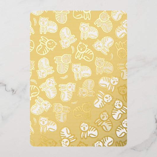 Invitation En Aluminium Chats plus bananes (Recto)