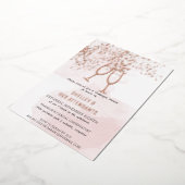Invitation En Aluminium Chaussure Brunch Champagne Rose (Rotation)