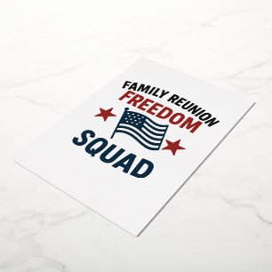 Invitation En Aluminium Chemise de réunion de famille Freedom Squad - USA