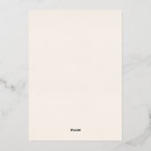 Invitation En Aluminium Cherry Blossom Elegant Rose VRAI Mariage or (Verso)
