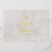 Invitation En Aluminium Cherry Blossom Mariage (Recto)