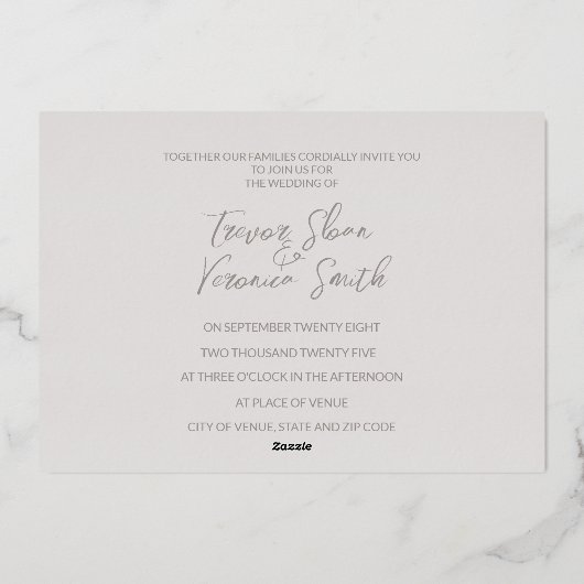 Invitation En Aluminium Cherry Blossom Mariage (Verso)