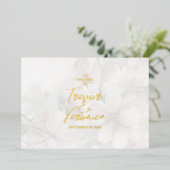 Invitation En Aluminium Cherry Blossom Mariage (Debout devant)