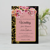 Invitation En Aluminium Cherry Blossoms Français Romantique Dusty Rose (Debout devant)