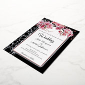 Invitation En Aluminium Cherry Blossoms Français Romantique Dusty Rose (Rotation)