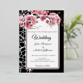 Invitation En Aluminium Cherry Blossoms Français Romantique Dusty Rose (Debout devant)