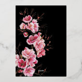 Invitation En Aluminium Cherry Blossoms Français Romantique Dusty Rose (Verso)